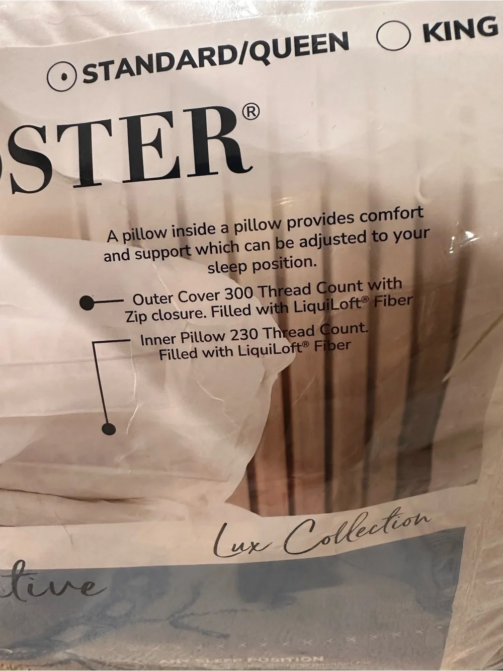 Stearns&Foster Lux Collection White Pillow - 3in 1 Down Alternative Stan/queen
